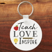 Leerkrachten leren liefdesinspiratie sleutelhanger (Voorkant)