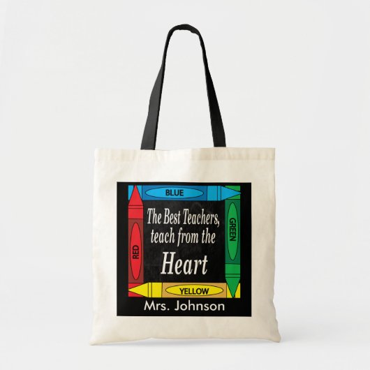 Leerkrachten Leren van het hart - Personaliseren Tote Bag (Voorkant)