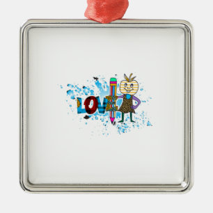 Leerkrachten Liefde Leren Metalen Ornament
