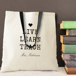 Leerkrachten Live Leren Teach Heart op maat Tote Bag