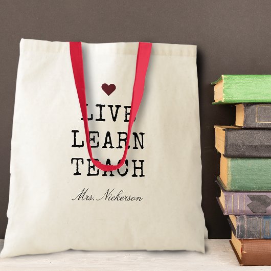 Leerkrachten Live Leren Teach Heart Tote Bag