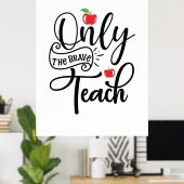 Leerkrachten maken alleen deel uit van de braveler poster (Thuiskantoor)