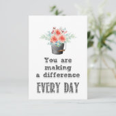 Leerkrachten maken een verschil bedankkaart (Staand voorkant)