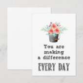 Leerkrachten maken een verschil bedankkaart (Voorkant / Achterkant)