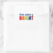 Leerkrachten maken jouw toekomst helder vierkante sticker (Tas)