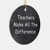 Leerkrachten maken verschil tussen het krijtbord e keramisch ornament (Rechts)