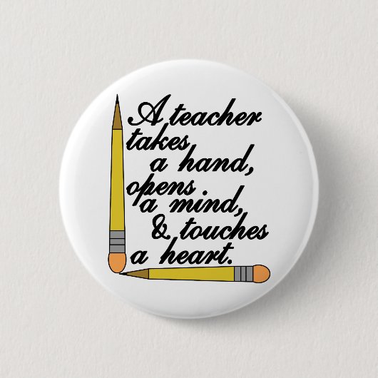 Leerkrachten nemen ronde button 5,7 cm (Voorkant)