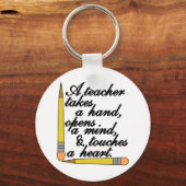 Leerkrachten nemen sleutelhanger (Voorkant)