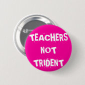 Leerkrachten niet getrident ronde button 5,7 cm (Voorkant /achterkant)