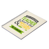 Leerkrachten Notitieboeken - Amazing Teacher Quote (Linkerzijde)