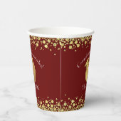 Leerkrachten Onderwijs Afstuderen Maroon Gold Papieren Bekers (Rechts)