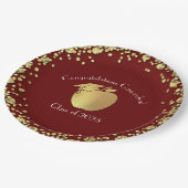 Leerkrachten Onderwijs Afstuderen Maroon Gold Papieren Bordje (Gekanteld)