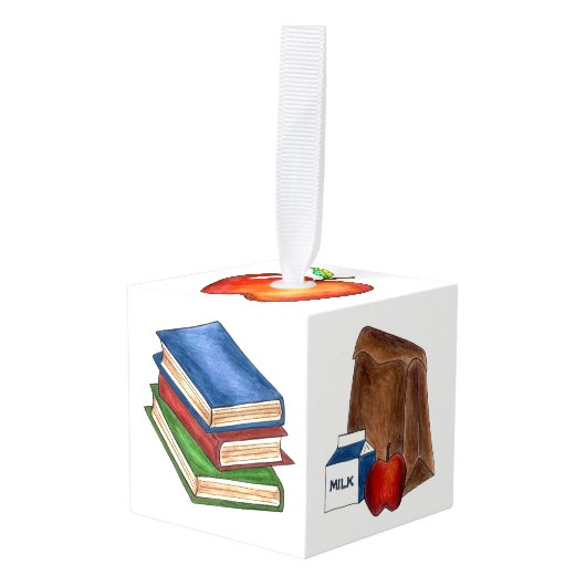 Leerkrachten Onderwijs Schoolschool Boeken Ruler L Decoratie (Voorkant hoekig)