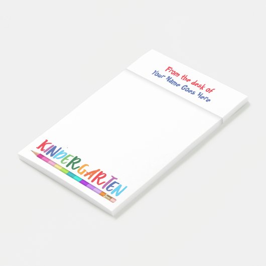 Leerkrachten op de kleuterschool: potlood DIY Post-it® Notes (Schuin)