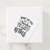 Leerkrachten Pensionering Hoofd in ruste Typografi Bedankjes Labels (In situ)