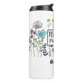 Leerkrachten Plant | Bloemen met de naam van de le Thermosbeker (Gedraaid links)