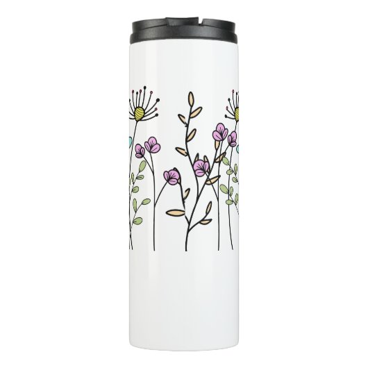 Leerkrachten Plant | Bloemen met de naam van de le Thermosbeker (Achterkant)