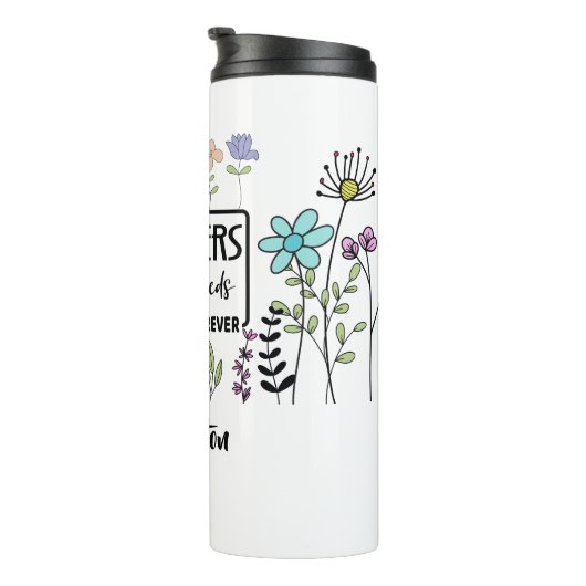 Leerkrachten Plant | Bloemen met de naam van de le Thermosbeker (Geroteerd rechts)