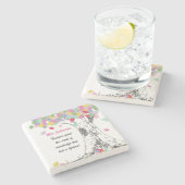 Leerkrachten Plant het zaad van de kennisregenboog Stenen Onderzetter (Zijkant)