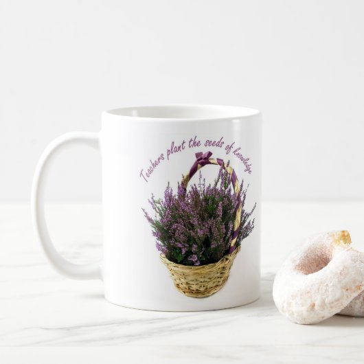 Leerkrachten Plant Seeds Lavender Koffiemok (Met donut)