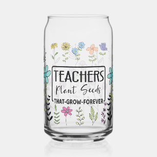 Leerkrachten Plant zaaigoed dat eeuwig groeit Blikvorm Glas