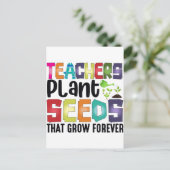 Leerkrachten Plant zaaigoed dat eeuwig groeit Briefkaart (Staand voorkant)