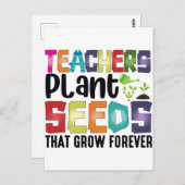 Leerkrachten Plant zaaigoed dat eeuwig groeit Briefkaart (Voorkant / Achterkant)