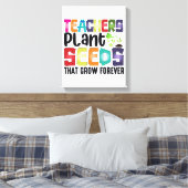 Leerkrachten Plant zaaigoed dat eeuwig groeit Canvas Afdruk (Insitu (Slaapkamer))