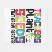 Leerkrachten Plant zaaigoed dat eeuwig groeit Fleece Deken (Voorkant (Horizontaal))