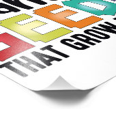 Leerkrachten Plant zaaigoed dat eeuwig groeit Foto Afdruk (Hoek)