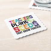 Leerkrachten Plant zaaigoed dat eeuwig groeit Kartonnen Onderzetters (Gebogen)