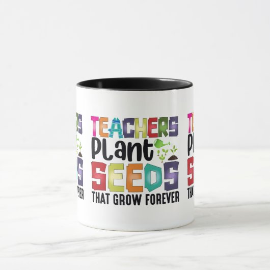 Leerkrachten Plant zaaigoed dat eeuwig groeit Mok (Midden)