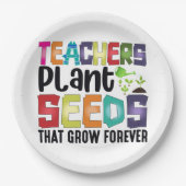Leerkrachten Plant zaaigoed dat eeuwig groeit Papieren Bordje (Voorkant)