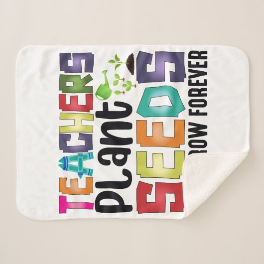 Leerkrachten Plant zaaigoed dat eeuwig groeit Sherpa Deken (Voorkant (horizontaal))