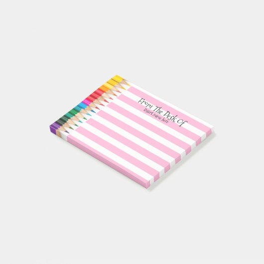 Leerkrachten potlood om een desktoporganisator te  post-it® notes (Schuin)