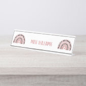 Leerkrachten Rainbow-waardering Bureau Naambordje (Voorkant)