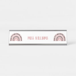 Leerkrachten Rainbow-waardering Bureau Naambordje