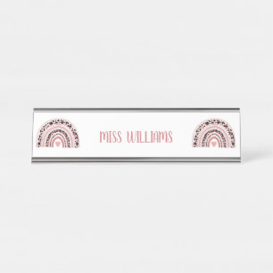 Leerkrachten Rainbow-waardering Bureau Naambordje