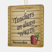 Leerkrachten schrijven altijd keramisch ornament (Links)