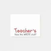 Leerkrachten schrijven stuff post-Het is Post-it® Notes (Voorkant)