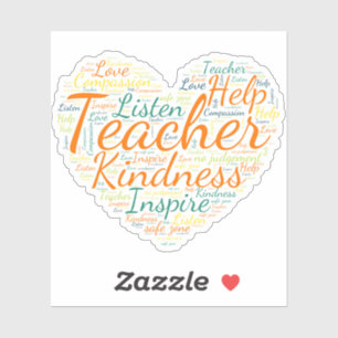 Leerkrachten, Teach, Love, Inspire Sticker