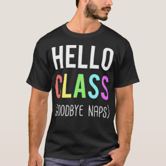 Leerkrachten Terug naar schoolontwerp Eerste dag v T-shirt