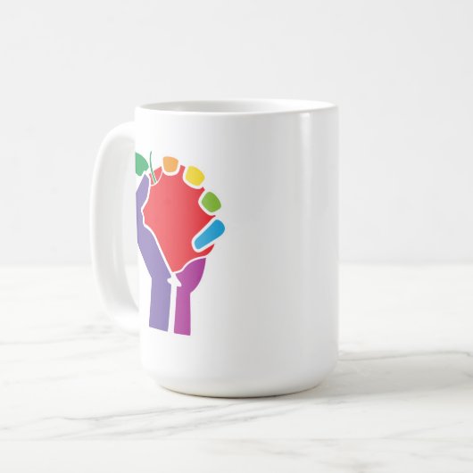 Leerkrachten United Rainbow-Mok Koffiemok (Voorkant links)