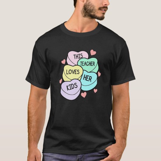 Leerkrachten Valentijnsdag Shirt Deze leraar houdt (Voorkant)