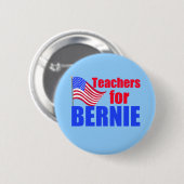 Leerkrachten van Bernie Sanders Ronde Button 5,7 Cm (Voorkant /achterkant)