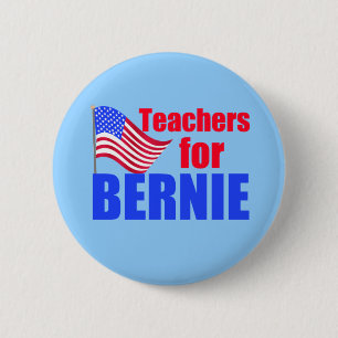 Leerkrachten van Bernie Sanders Ronde Button 5,7 Cm
