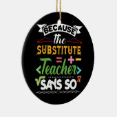 Leerkrachten vervangen grappig terug naar Mannen v Keramisch Ornament (Rechts)