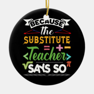 Leerkrachten vervangen grappig terug naar Mannen v Keramisch Ornament