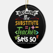 Leerkrachten vervangen grappig terug naar Mannen v Keramisch Ornament (Links)