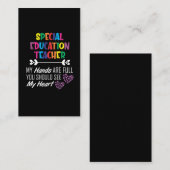 Leerkrachten voor het speciale onderwijs Onderwijs Visitekaartje (Voorkant / Achterkant)